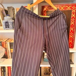 Athleta blue with white stripes pants.